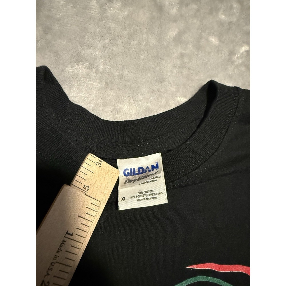 VTG 90S KENTUCY DERBY HORSE RACING SHIRT ART GRAPHIC PRINT BLACK FADED SIZE XL - Picture 4 of 5